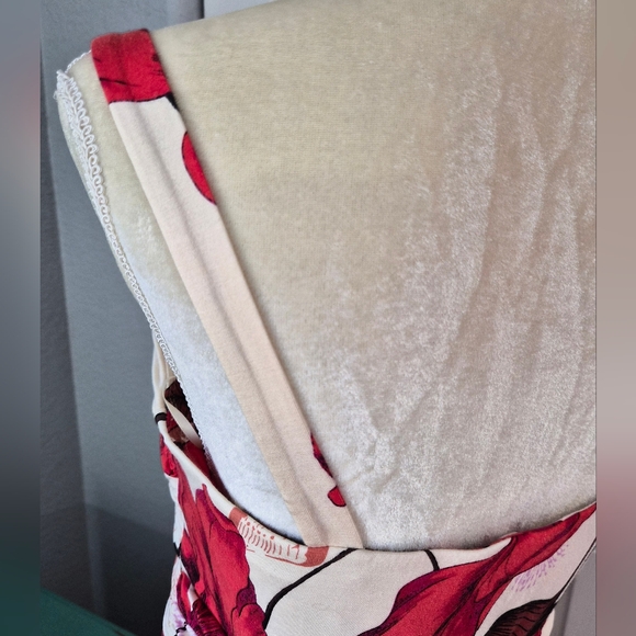 Soma Soft Jersey Twist Bodice Maxi Dress Size Large Built-In Bra - Picture 9 of 12